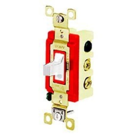 BRYANT Bryant 4925W Toggle Switch, Double Pole, Double Throw, 20A, 120/277V AC, White 4925W